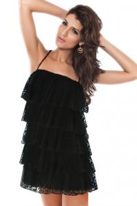 black lace beach dress