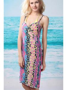 Floral Open Back Cover up Beach Dress