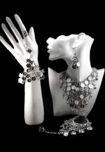 Belly Dance Silver Coin Jewelry Set
