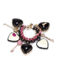 Betsey Johnson Heart & Key Bracelet