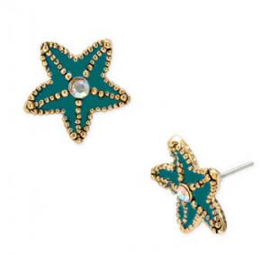 Betsey Johnson Mermaid's Tale Starfish Stud Earrings