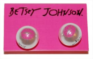 Betsey Johnson Pearl Stud Earrings