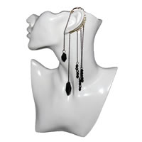 Black Gem Tassel Ear Cuff
