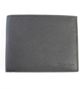 revolutie ze Jeugd Calvin Klein Leather Passcase Wallet In Black 79374IN