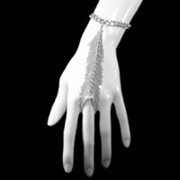 Cascading Fringe Silver-tone Slave Bracelet