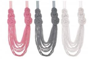 ZAD Crochet Flower & Ribbon Graduating Strand Necklace ZAD Crochet Flower & Ribbon Graduating Strand Necklace