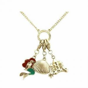 Mermaid Sandcastle Removable Charms Necklace
