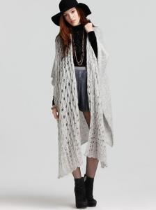 Free People Snakes and Ladders Wrap Shawl 