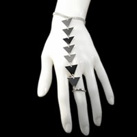 Geometric Triangle Slave Bracelet with Ring