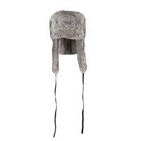 Hat Attack Rabbit Fur Grey Trapper Hat