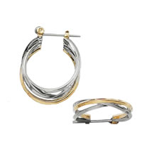 Hoop Earrings in Silver and Gold 