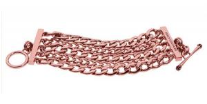Juicy Couture Dreaming in Color Multi Chain Toggle Bracelet in Pink