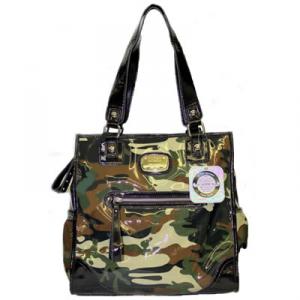 Sac à Main Femme Kathy Van Zeeland En Toile Orange Clouté - Occasion, Taille Medium