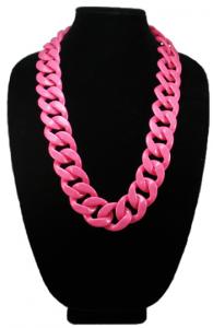 Neon Pink Long Shelby Necklace