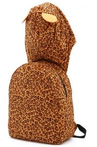 Leopard Hooded Backpack