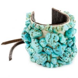 Lucky Brand Turquoise Stitched Bracelet