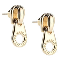 Marc by Marc Jacobs Zipper Pull Earrings in gold