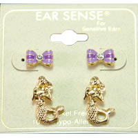 Mermaid Gold-tone Stud Earrings
