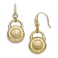 Michael Kors Gold Logo Earrings