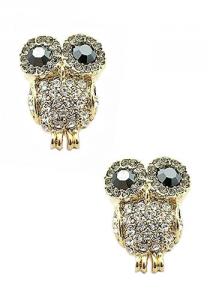 Owl Rhinestone Earrings