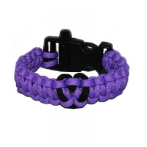 Heart Paracord Survival Rescue Bracelet (Light Purple)