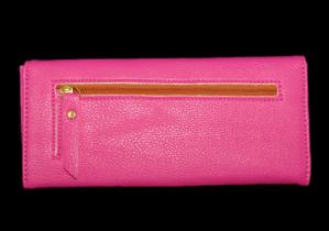 Ladies Hot Pink Snap Wallet