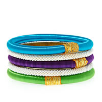 ROSENA SAMMI Green/Purple/Turquoise  Set of Five Bangles