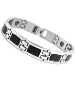 South Korean Titanium Steel Black Fiber Magnetic Health Bracelet