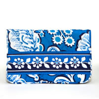 Vera Bradley One For The Money Wallet in Blue Lagoon