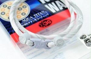 Phiten Japanese RAKUWA Titanium Necklace X30  <br />  (Pink Striped)
