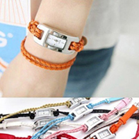 IEKE Leather Wrap Rope Watch