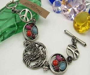 Peacock Peace Bracelet