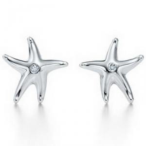 Silver Starfish Stud Earrings