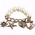 Charm Pearl Chain Bracelet