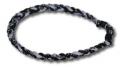 3 Rope Tornado Titanium Necklace (Black/White/Black)