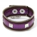 BCBGeneration Purple Zip-Code Zipper Bracelet 