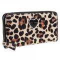 BETSEY JOHNSON Tie Me Zip-Around Wallet in Cheetah