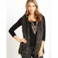 BLACK Faux Fur Vest