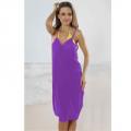 Violet Open Back Cover up Beach Dress