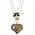 BETSEY JOHNSON Duo Heart Necklace