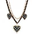 BETSEY JOHNSON First Date Triple Heart Necklace