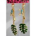 Betsey Johnson Jungle Fever Frog Earrings