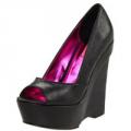 BETSEY JOHNSON Lucyyy-P Black Wedge Pump