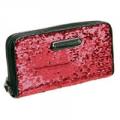 BETSEY JOHNSON Zip Around Glitzy Pink Wallet