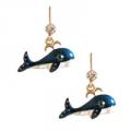 Blue Whale Drop Earrings