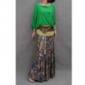 Bohemian Floral Skirt Green