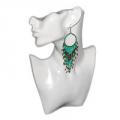 Bohemian Chandelier Earrings in Seaform Green