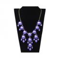 Bubble Bib Necklace in Pearl Purple