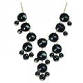 Bubble Bib Necklace in Black