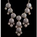 Bubble Bib Necklace in Grey